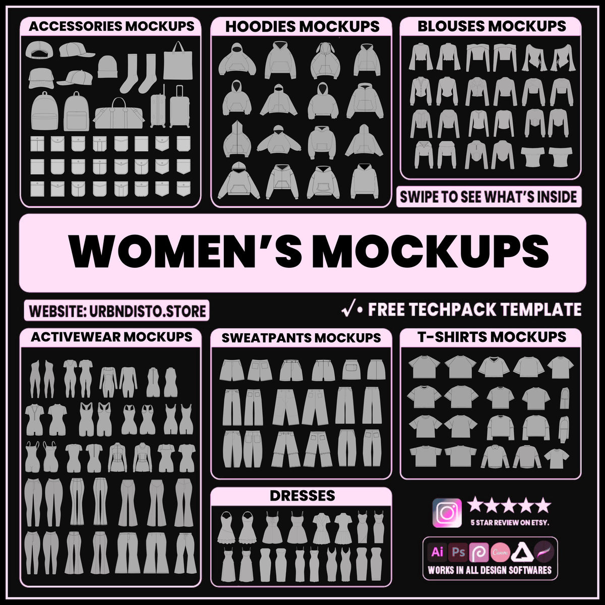 Women’s Mock-Up Pack