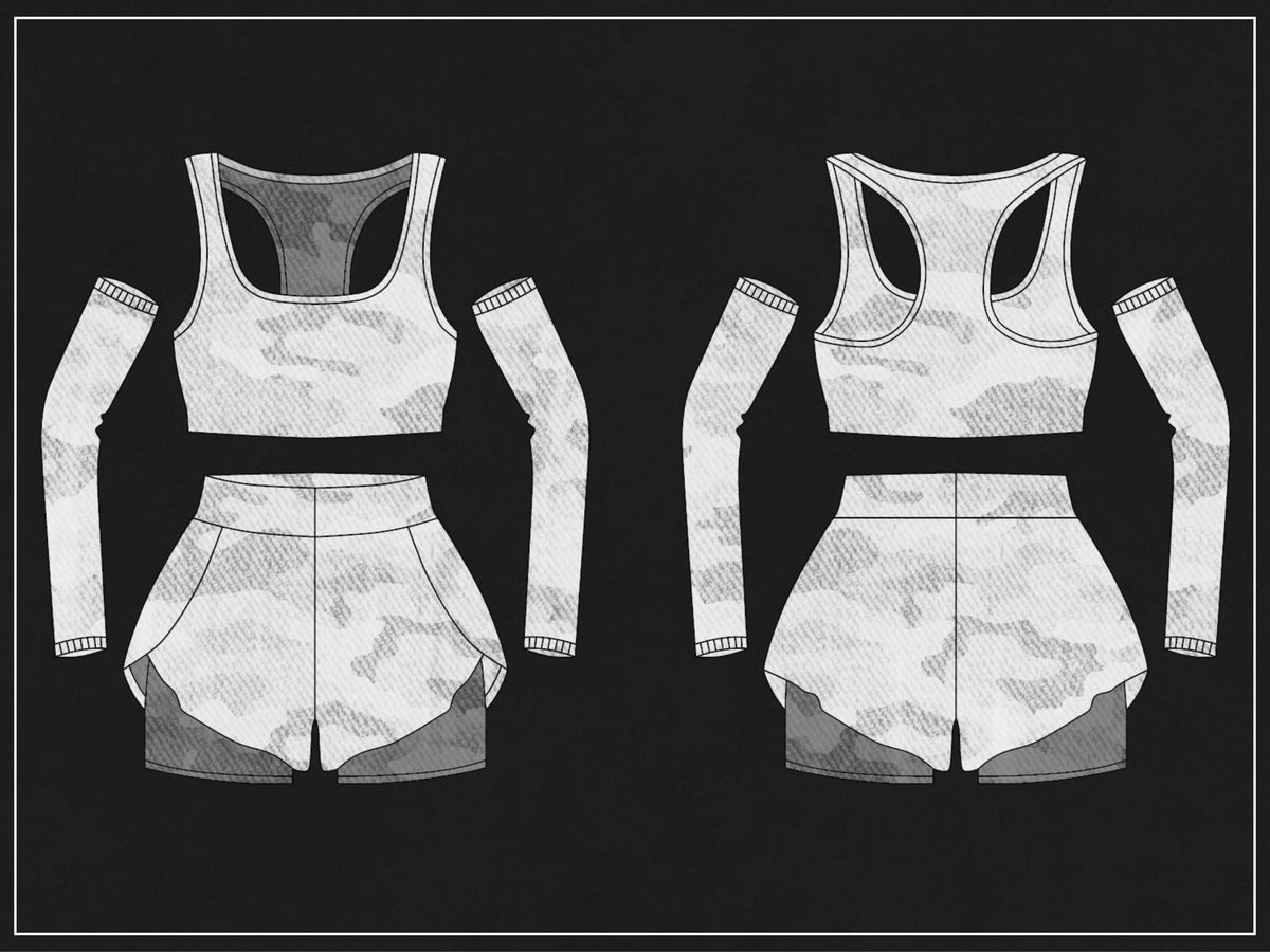 500 Women’s Activewear Mockup Pack | Vector Gymwear Templates | Mockups for Fitness Brands and Designers