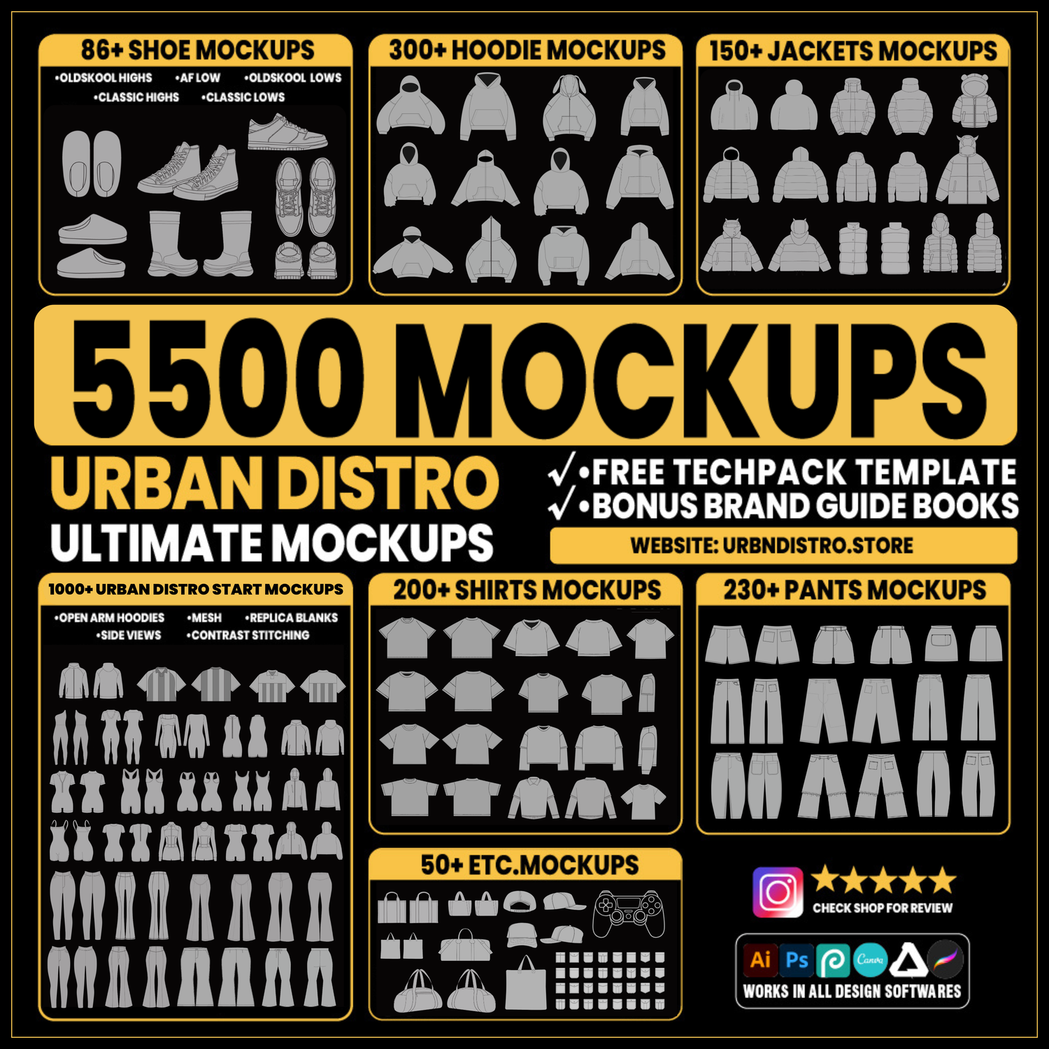 Vector Mockups Bundles Urban Distro