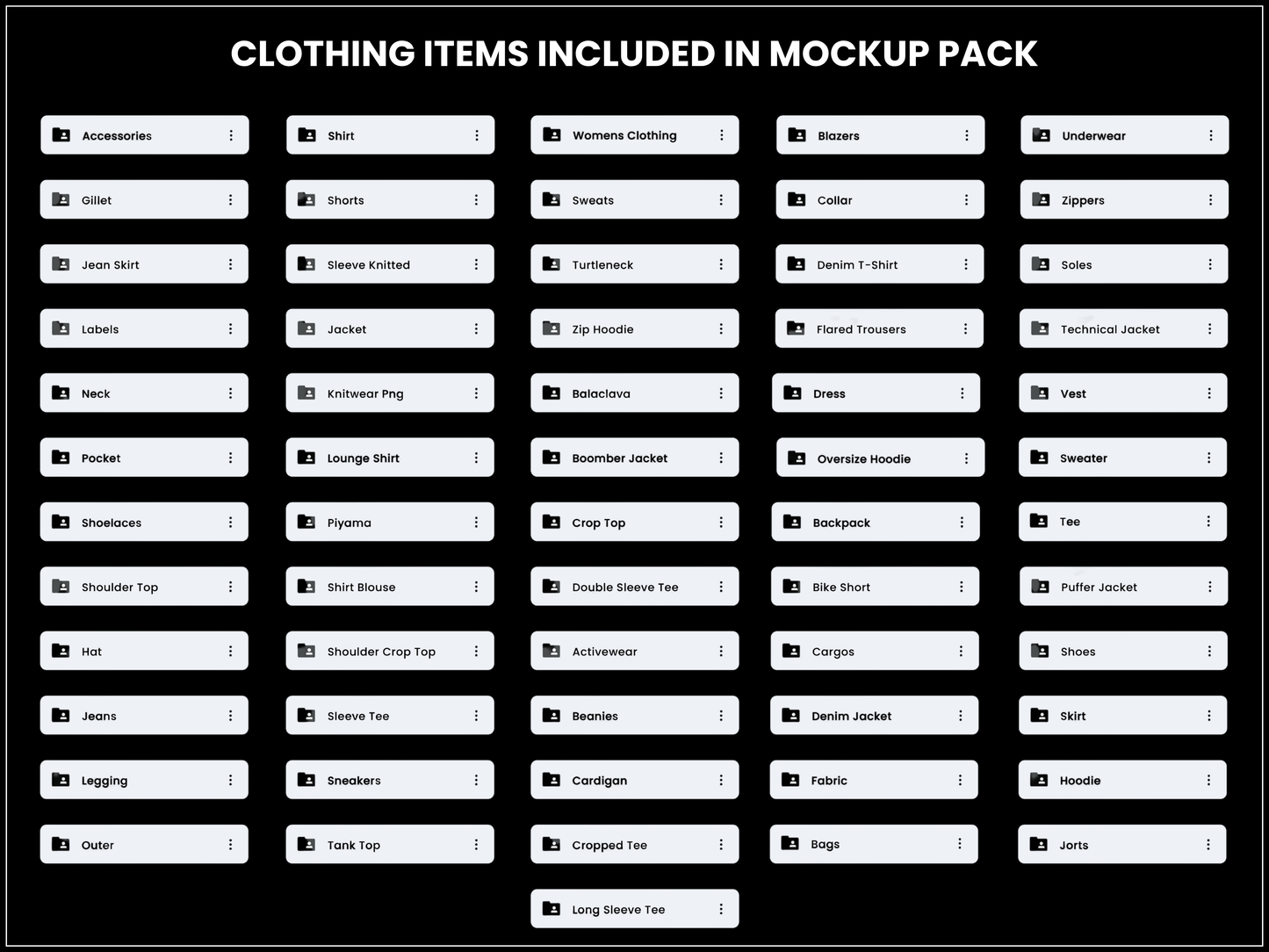 5000 CLOTHING MOCKUPS PACK