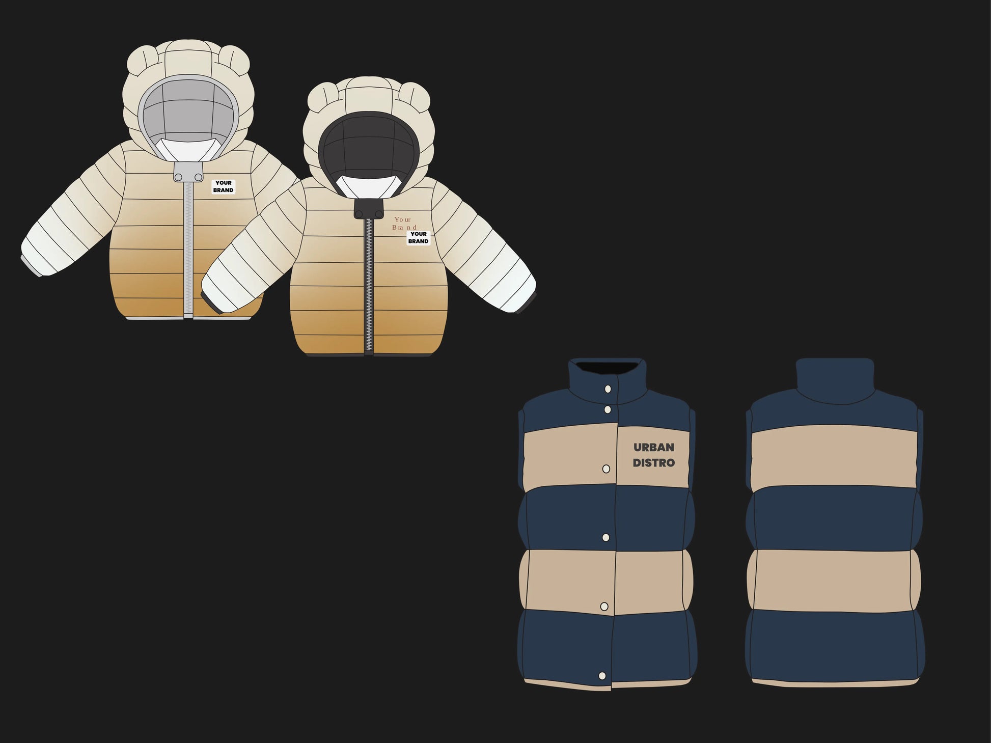 Jackets Mockups Bundle Urban Distro
