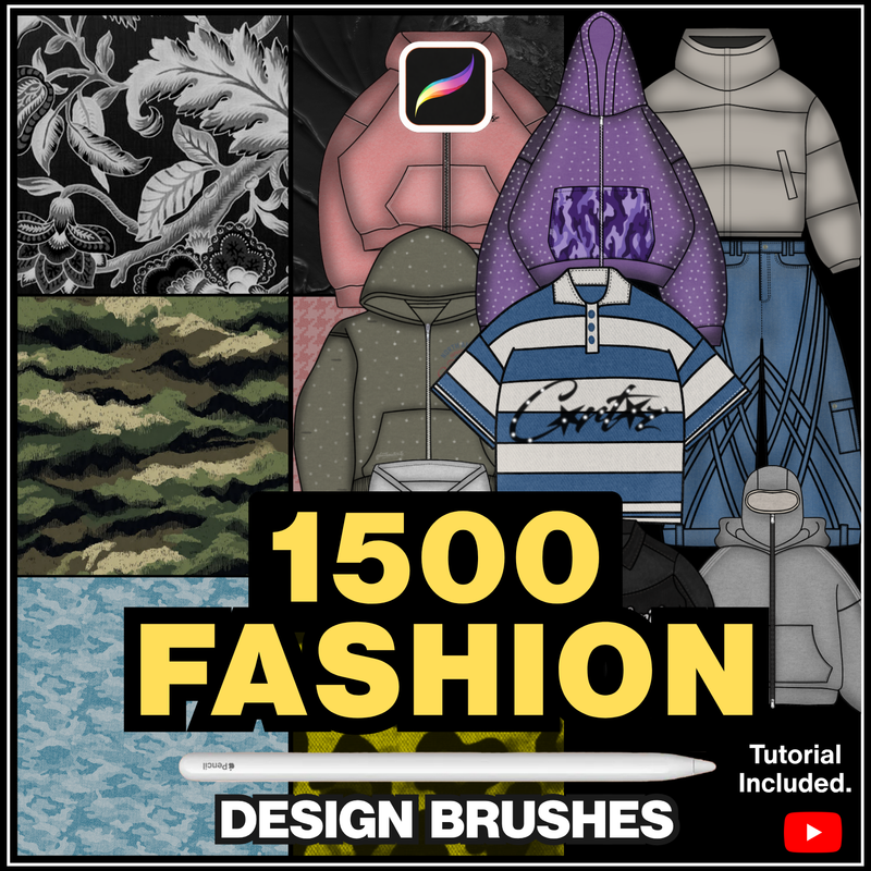 1500 PROCREATE FASHION BRUSHES