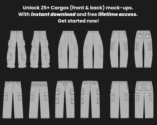 Cargo Pants Mockups Bundle Urban Distro