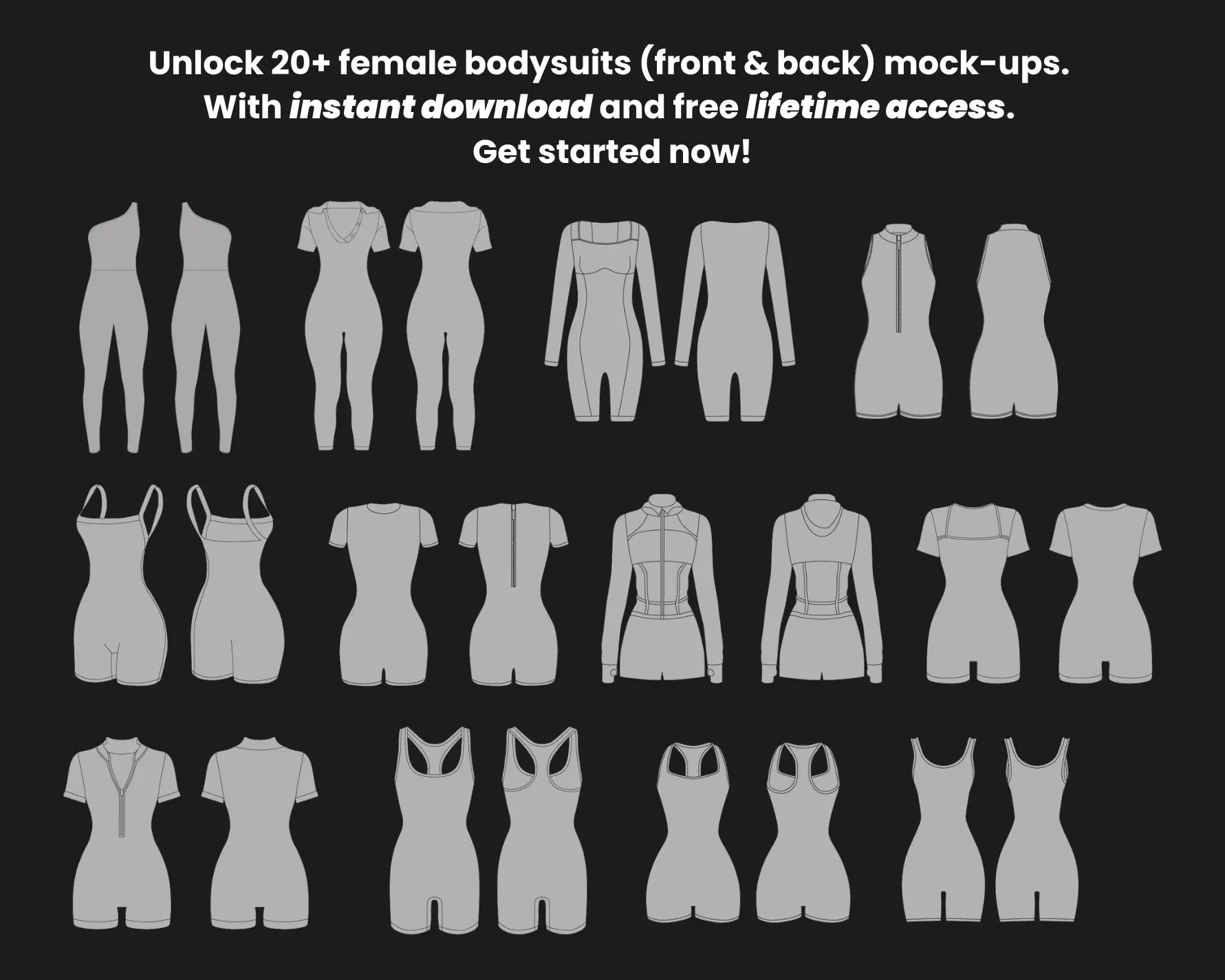 Bodysuits Mockups Bundle Urban Distro