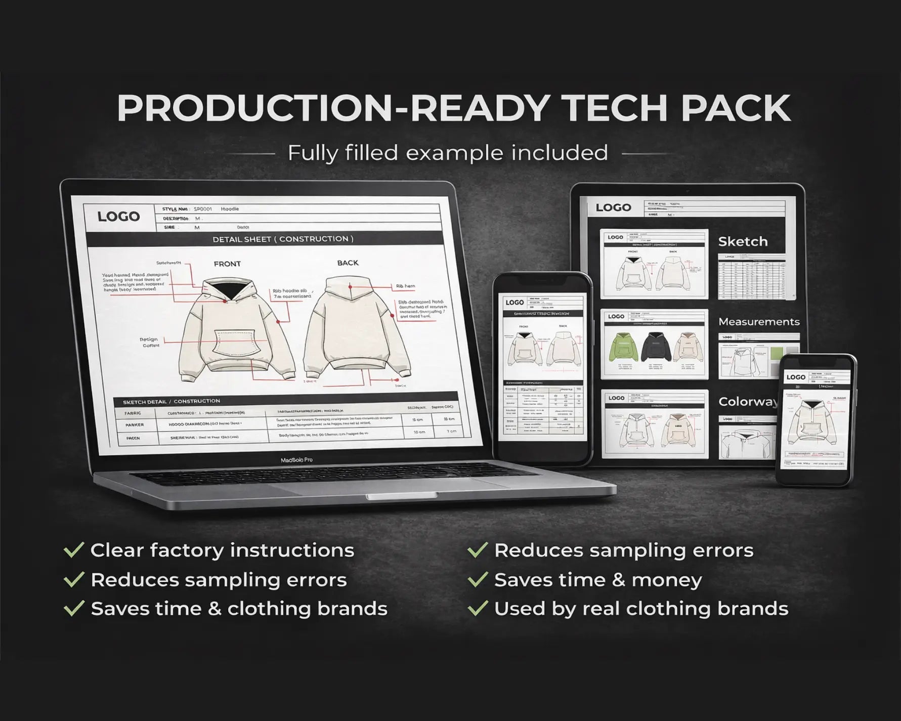 Tech Pack Template Urban Distro