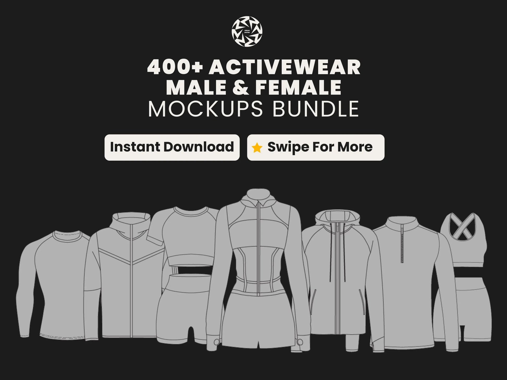 Activewear Mockups Bundle Urban Distro