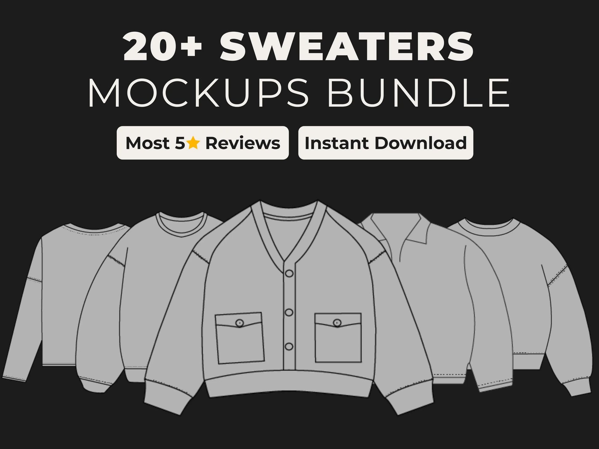 Sweaters Mockups Bundle Urban Distro