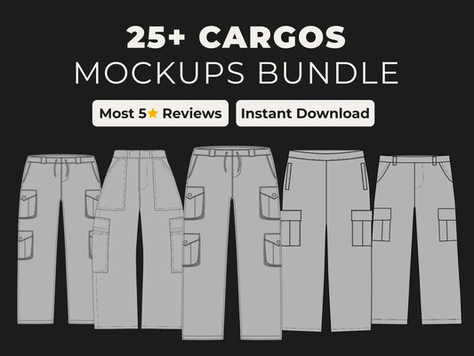 Cargo Pants Mockups Bundle Urban Distro