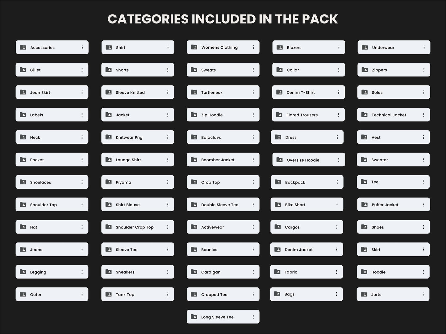 Streetwear Clothing Mockups with Free Tech Pack Templates - 5500 vector mockup bundle, list of the mockups included. From hoodies to sweatpants, we got them all.