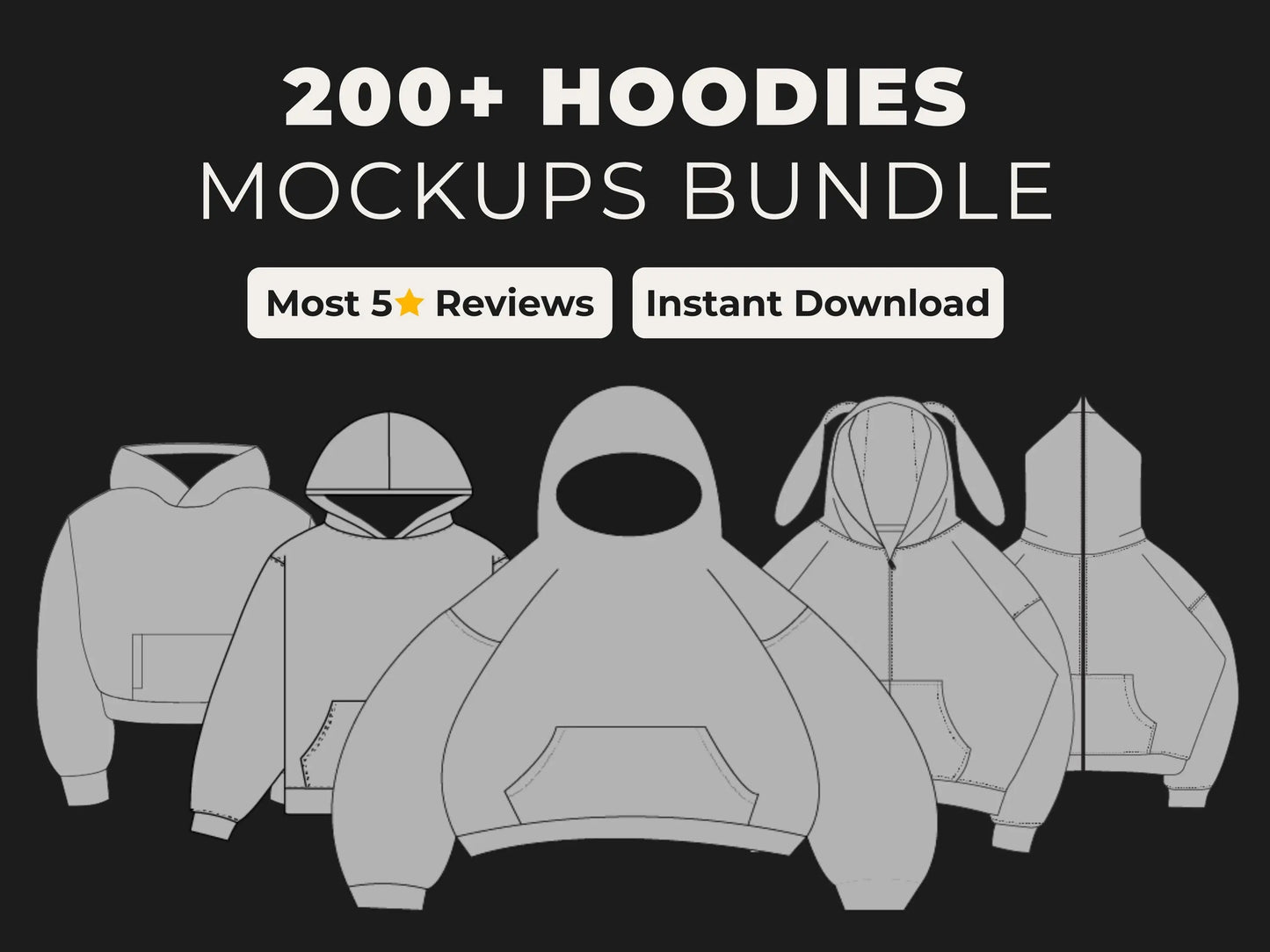 Hoodies Mockups Bundle Urban Distro
