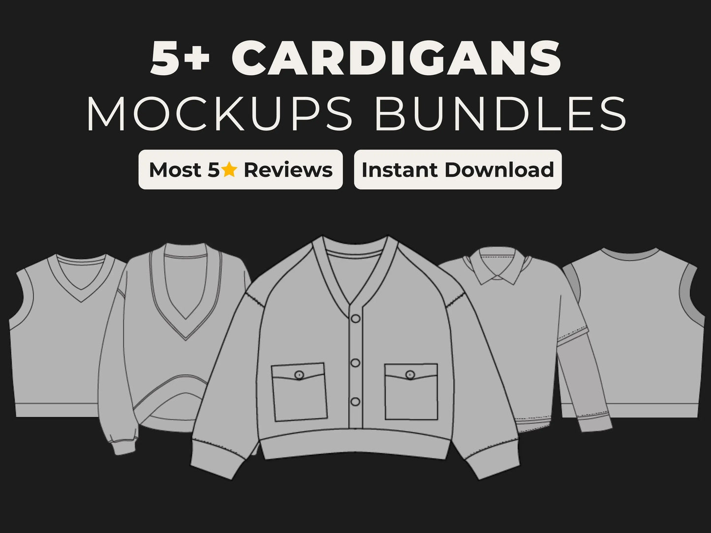 Cardigans Mockups Bundle Urban Distro
