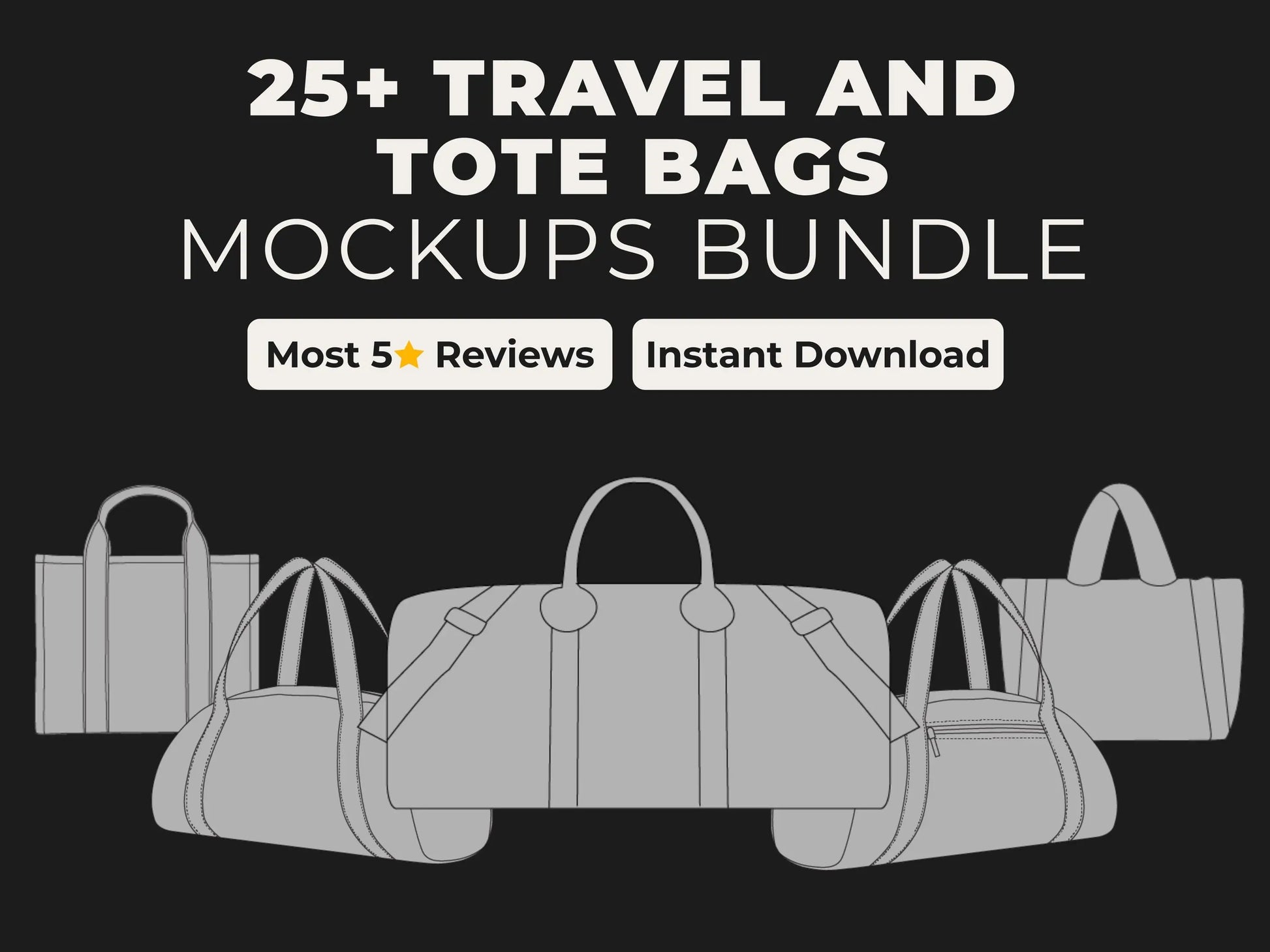 Tote Bags Mockups Bundle Urban Distro