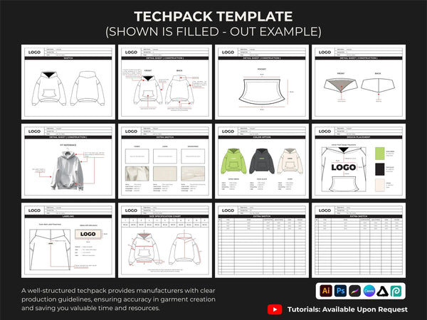 Tech Pack Template Urban Distro