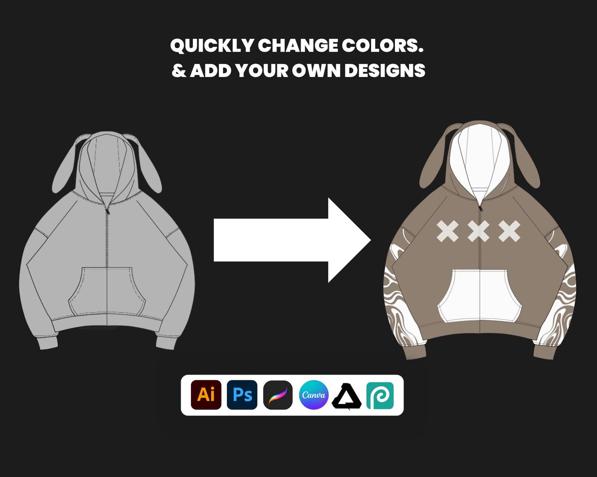 Streetwear Mockup Templates | 750+ Vector Fashion Bundle SVG, PNG