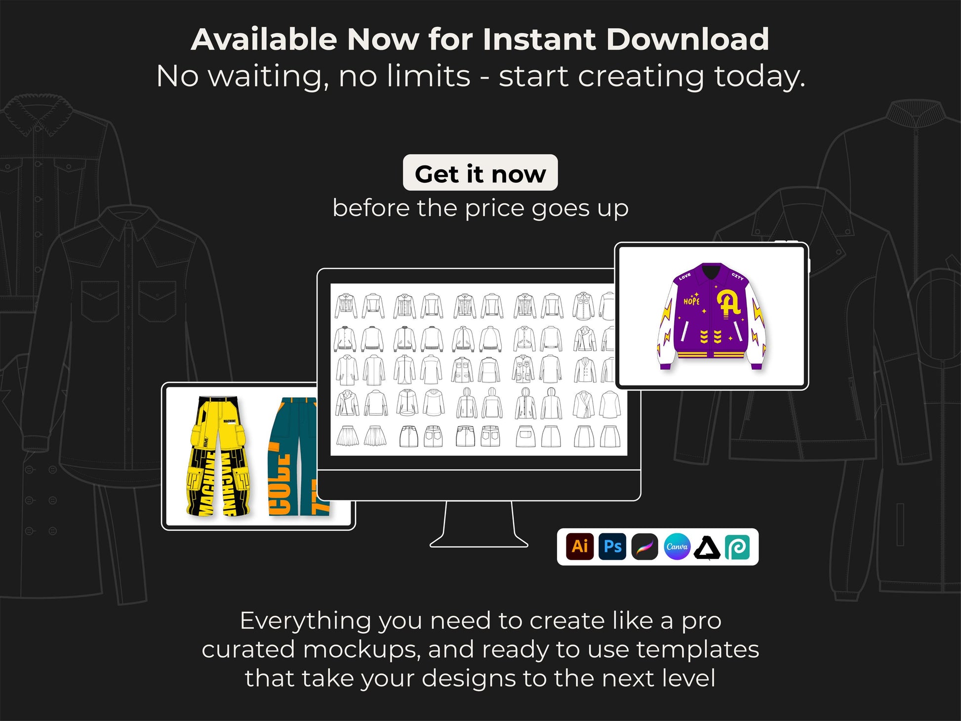 Winter Clothing Mockup Bundle | Fashion Vector Templates (SVG & PNG)