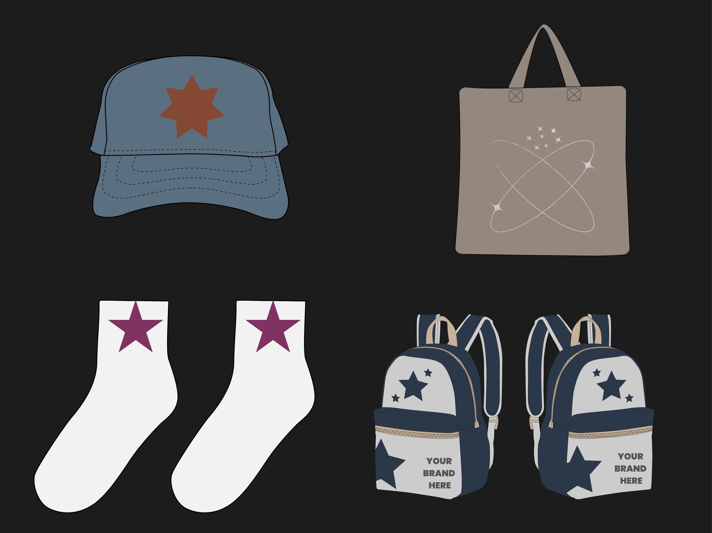 Winter Clothing Mockup Bundle | Fashion Vector Templates (SVG & PNG)