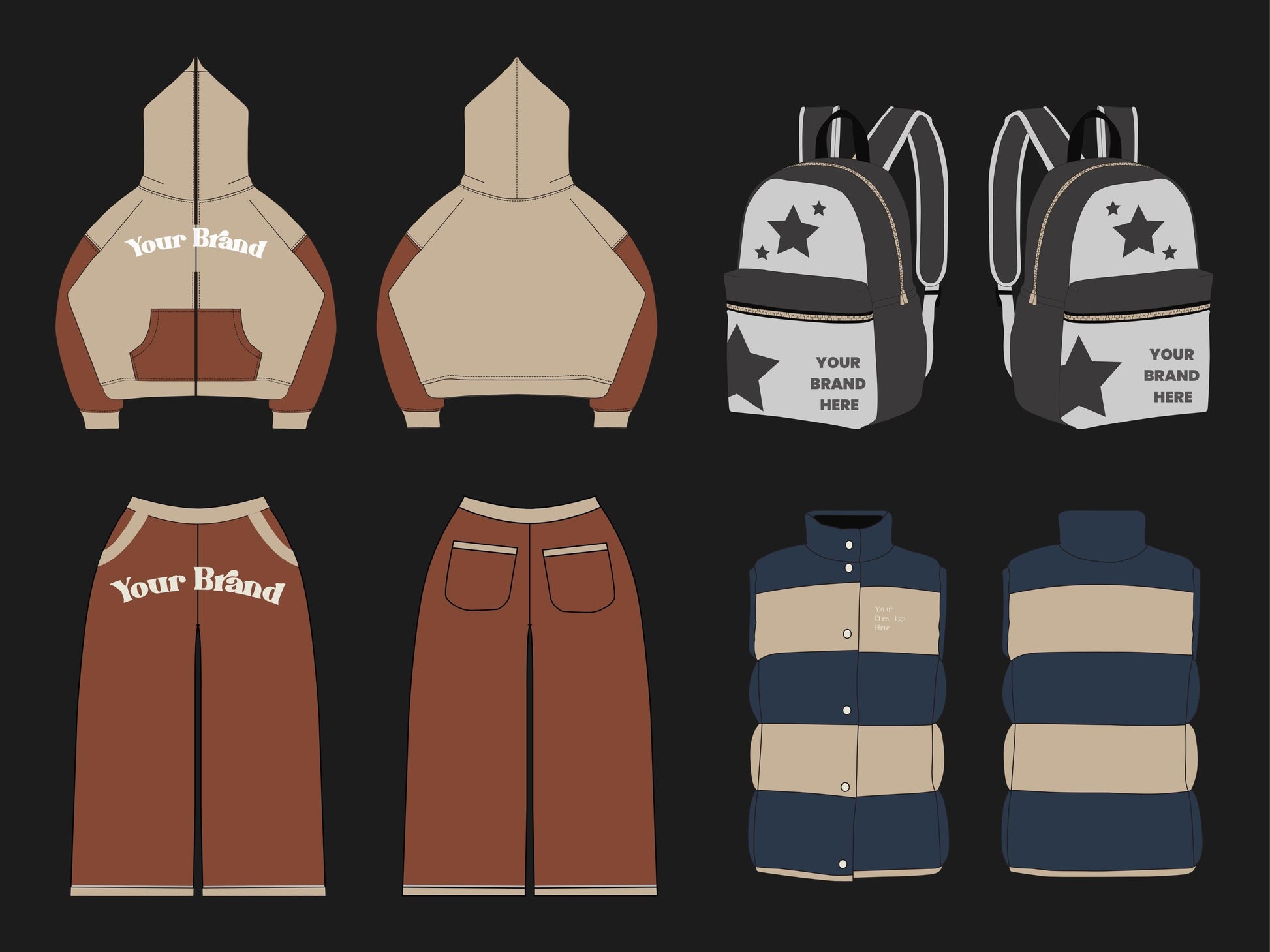 Streetwear Mockup Templates | 750+ Vector Fashion Bundle SVG, PNG