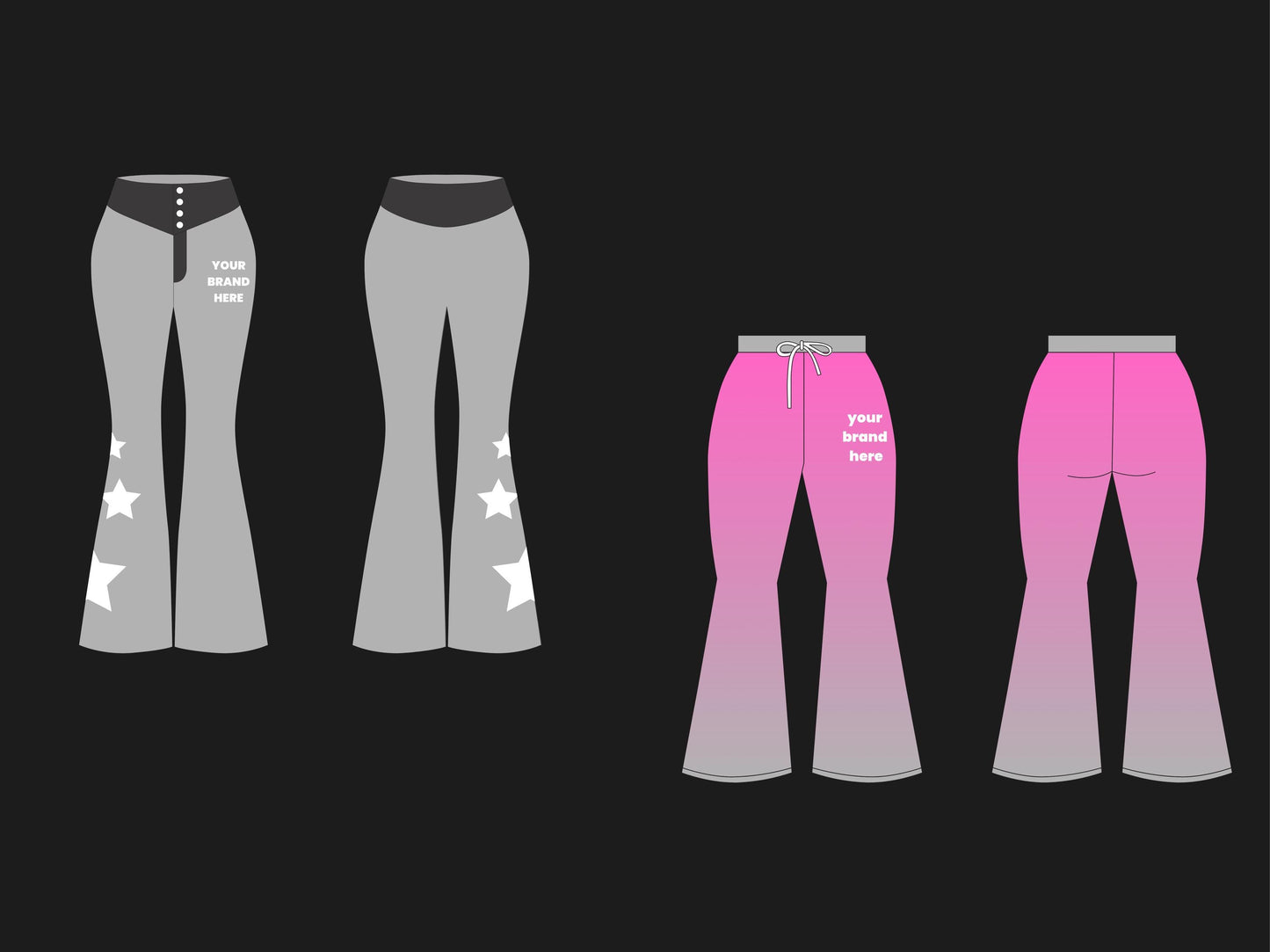 Pilates clothing Mockups Bundle | 200 Studio fashion Vector Templates for Streetwear Clothing Brands and Fashion Designers SVG & PNG