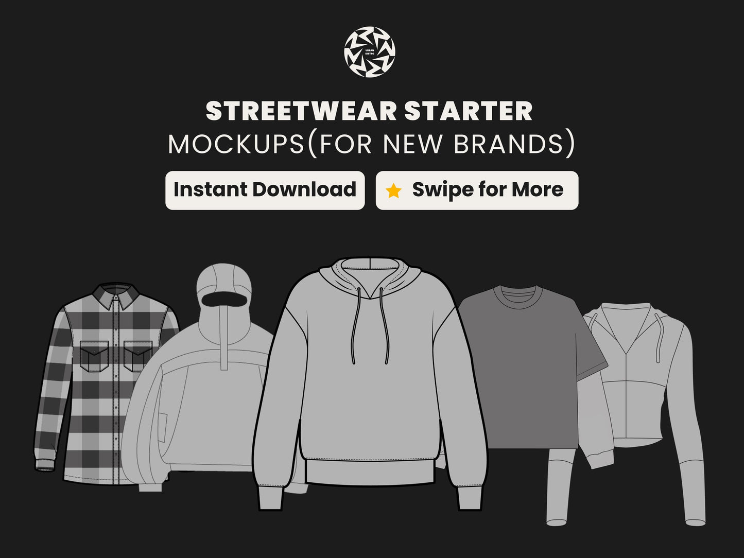 Streetwear Mockup Templates | 750+ Vector Fashion Bundle SVG, PNG