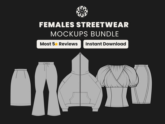 Female Streetwear Clothing Mockups | 500+ Fashion Templates (AI, SVG, PNG)