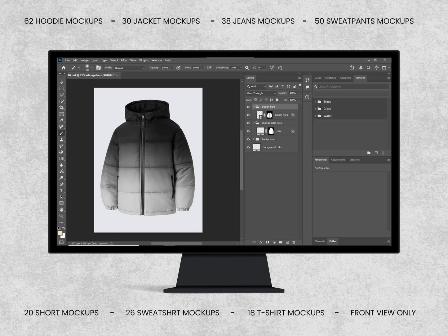 250+ Realistic Mockups Bundle | Streetwear Clothing Mockup pack | Front View