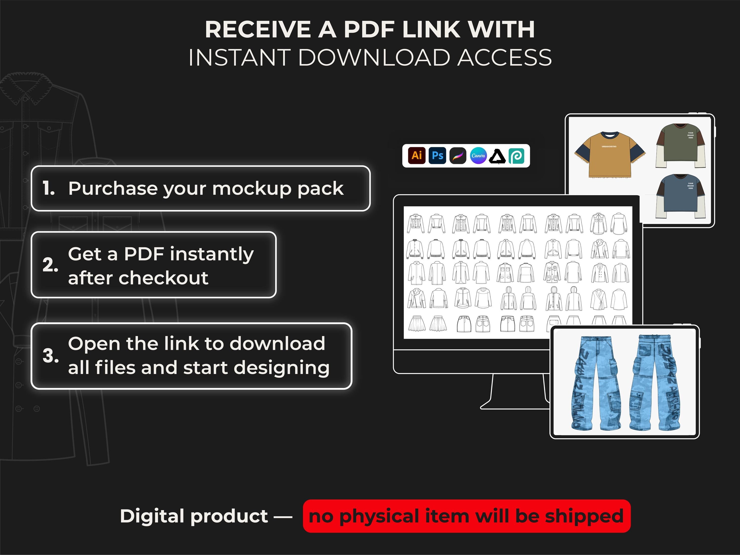 1000 Men’s Clothing Mockups Bundle | SVG and PNG Fashion Vector Templates for Clothing Brands and Designers | Male Apparel Mockup Pack