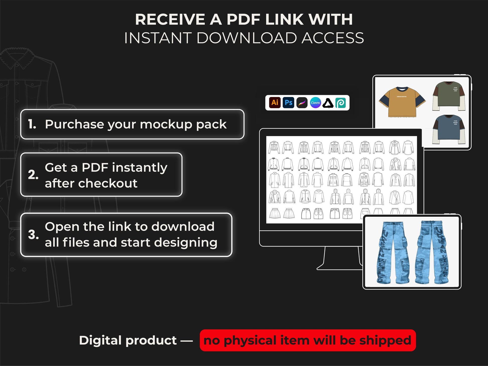 1000 Men’s Clothing Mockups Bundle | SVG and PNG Fashion Vector Templates for Clothing Brands and Designers | Male Apparel Mockup Pack
