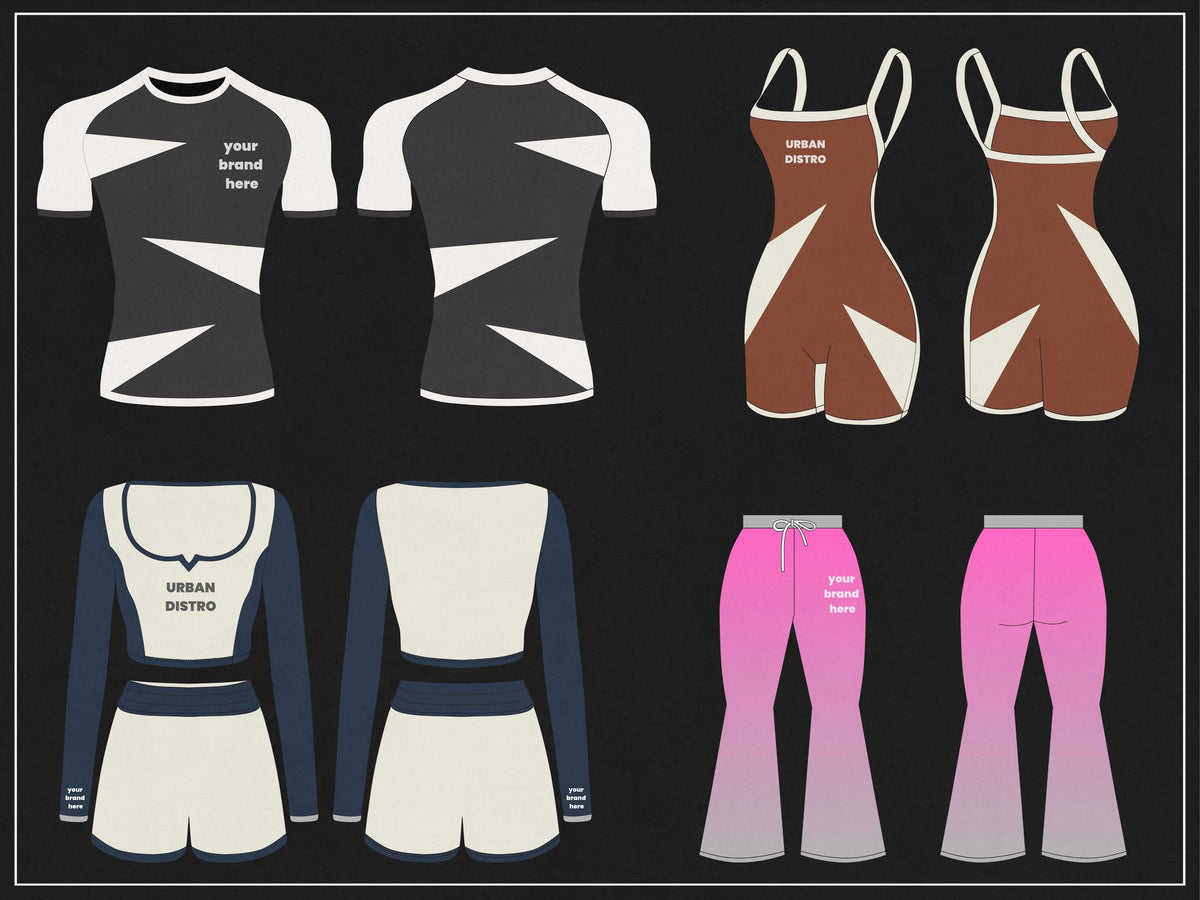 1000 Activewear Mockups Pack | Male and Female Gymwear Vector Templates in SVG and PNG | Fitness Apparel Mockup bundle for Clothing Brands