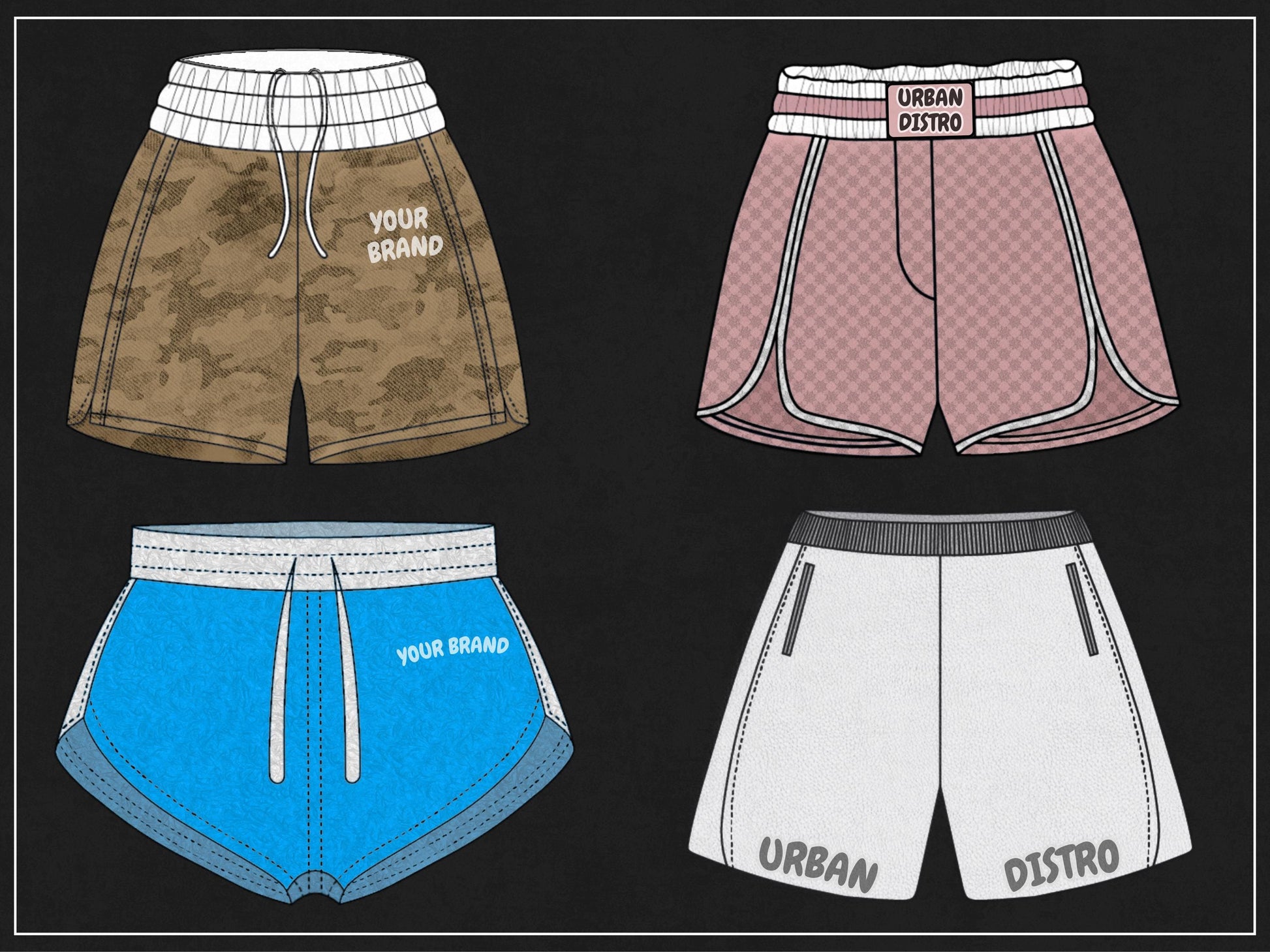 1000 Activewear Mockups Pack | Male and Female Gymwear Vector Templates in SVG and PNG | Fitness Apparel Mockup bundle for Clothing Brands