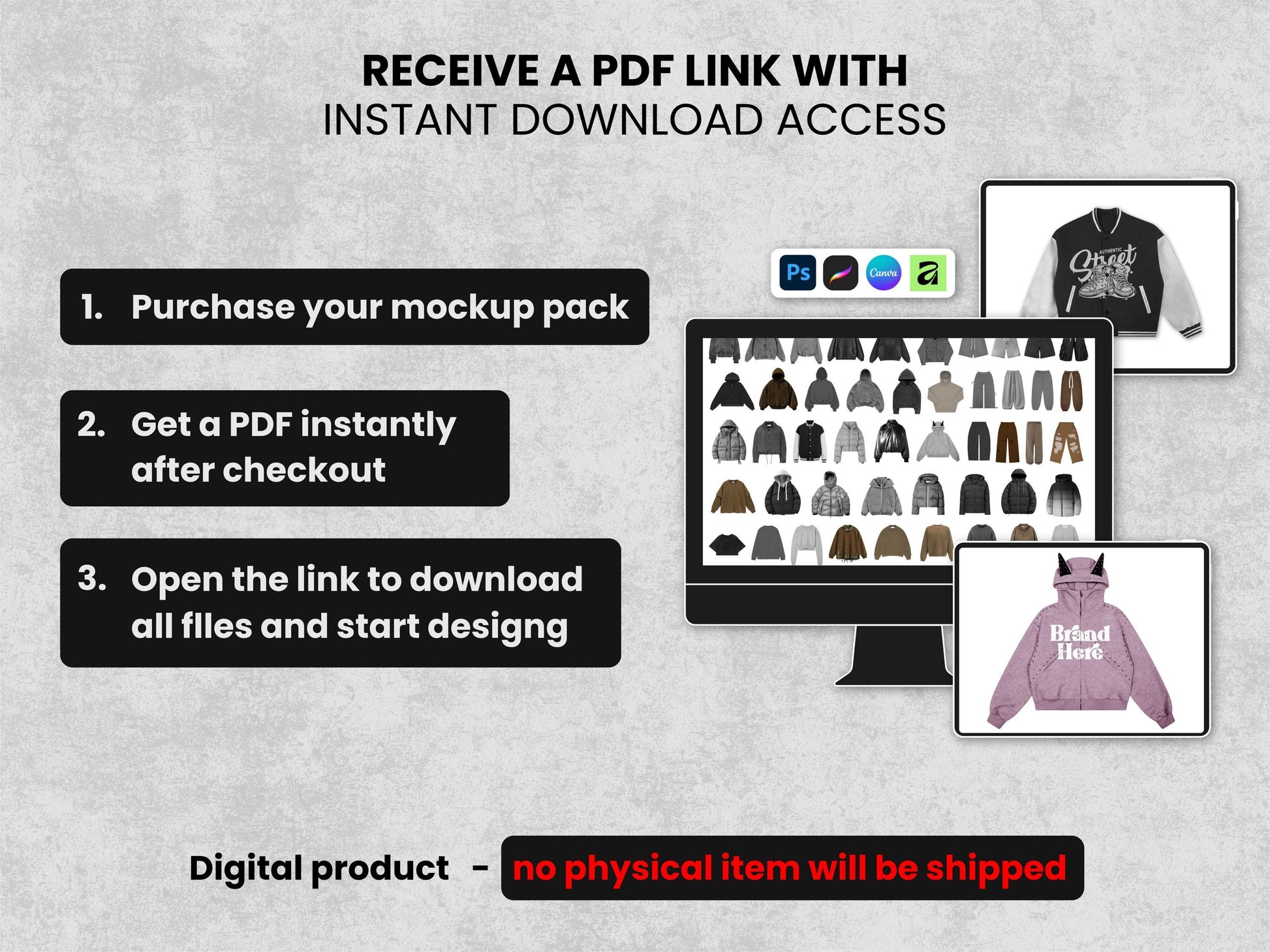 60+ Realistic Hoodies Mockups Bundle | Streetwear Hoodie Clothing Mockup pack | Front View