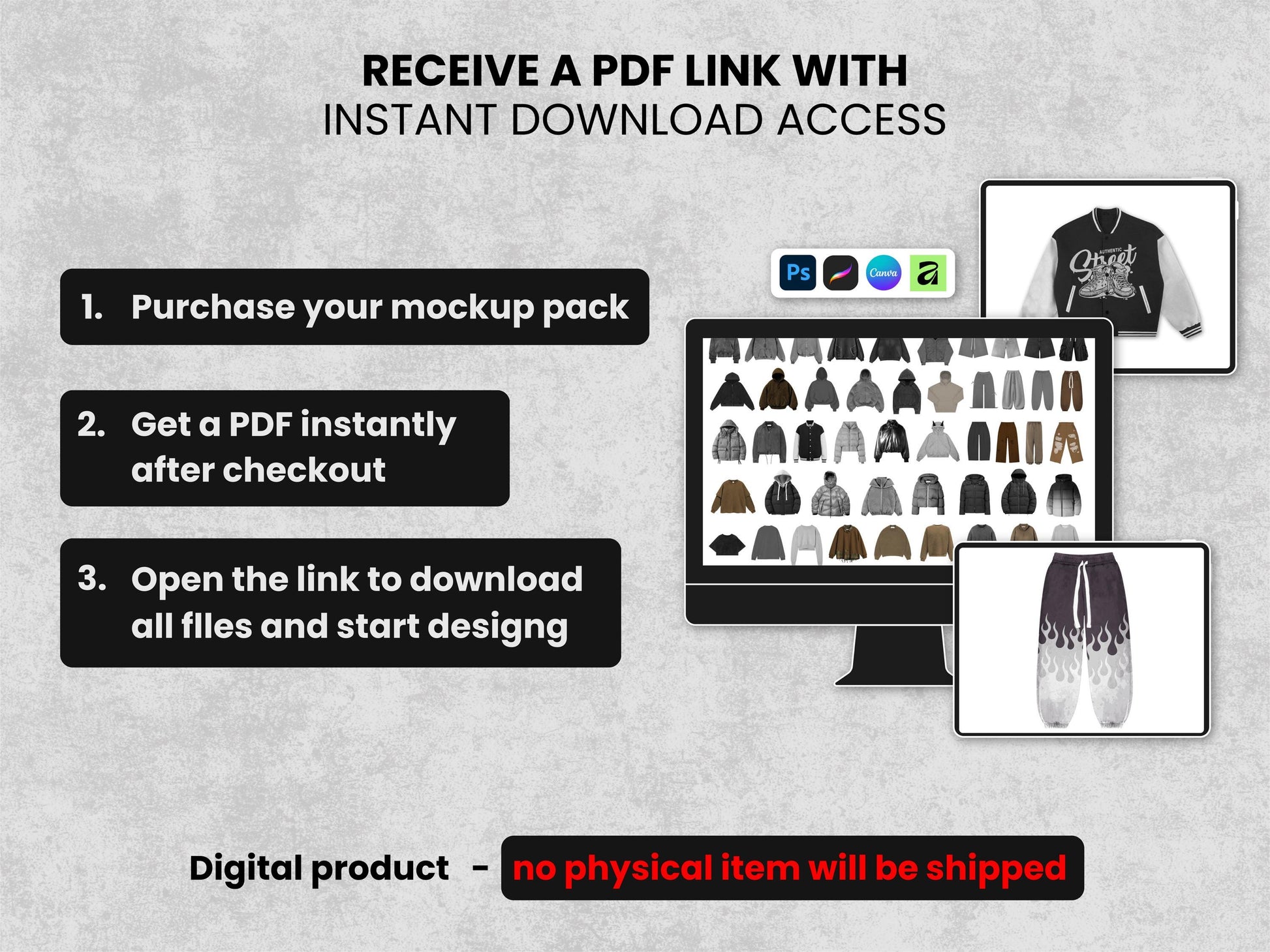 Realistic Sweatpants Mockups Bundle | 50 Streetwear Clothing Mockup pack | Front View