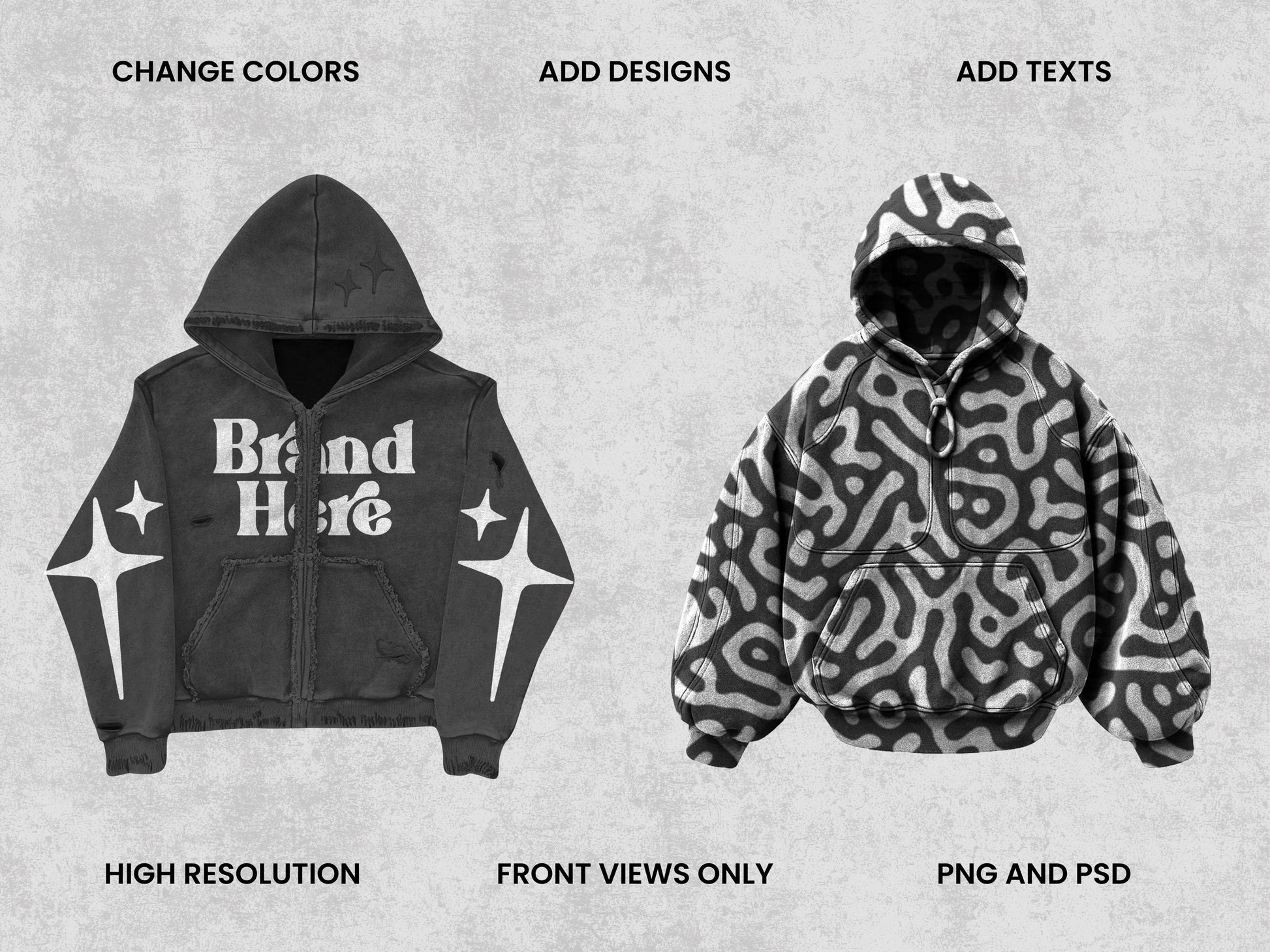 250+ Realistic Mockups Bundle | Streetwear Clothing Mockup pack | Front View