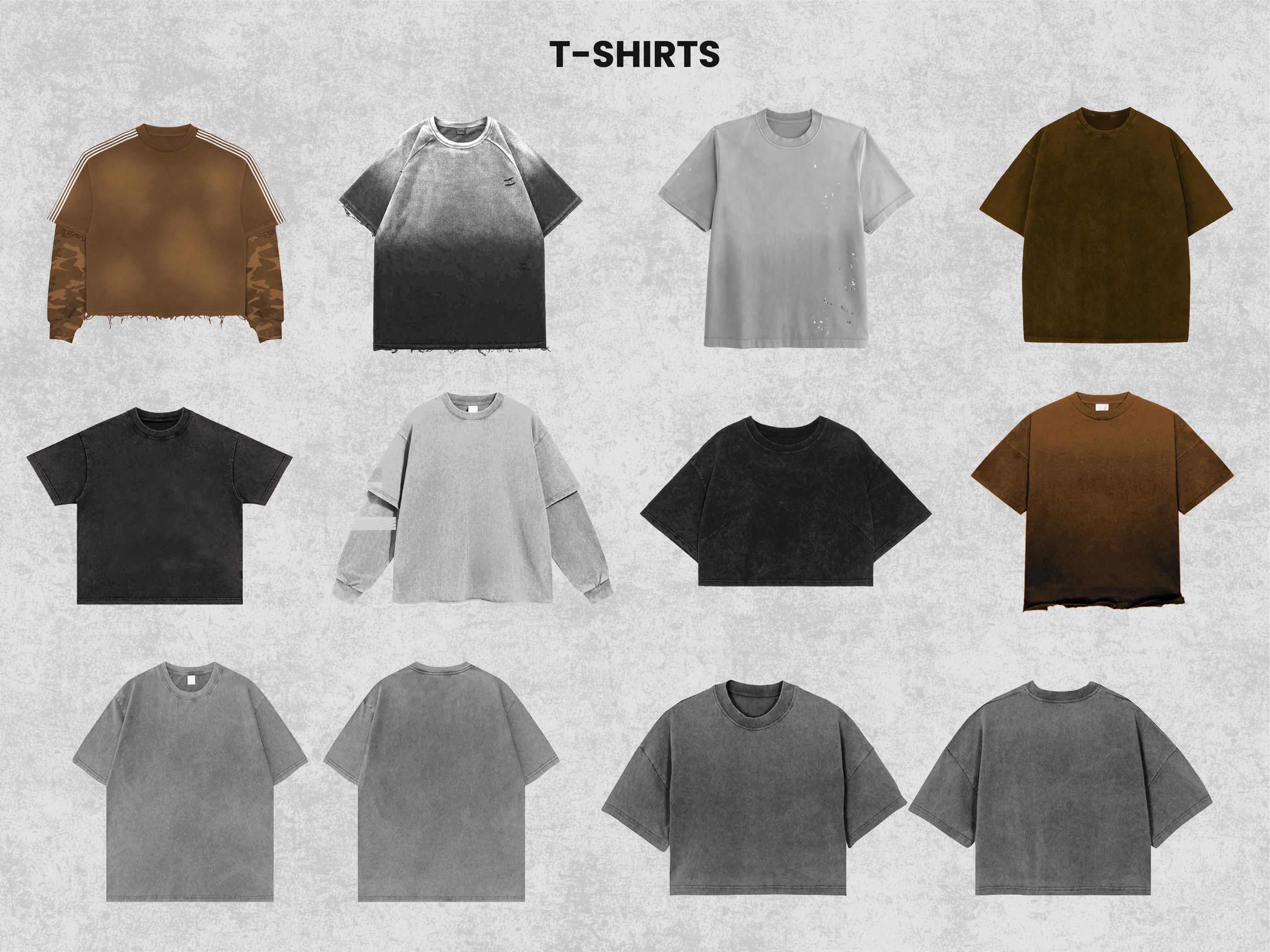 250+ Realistic Mockups Bundle | Streetwear Clothing Mockup pack | Front View