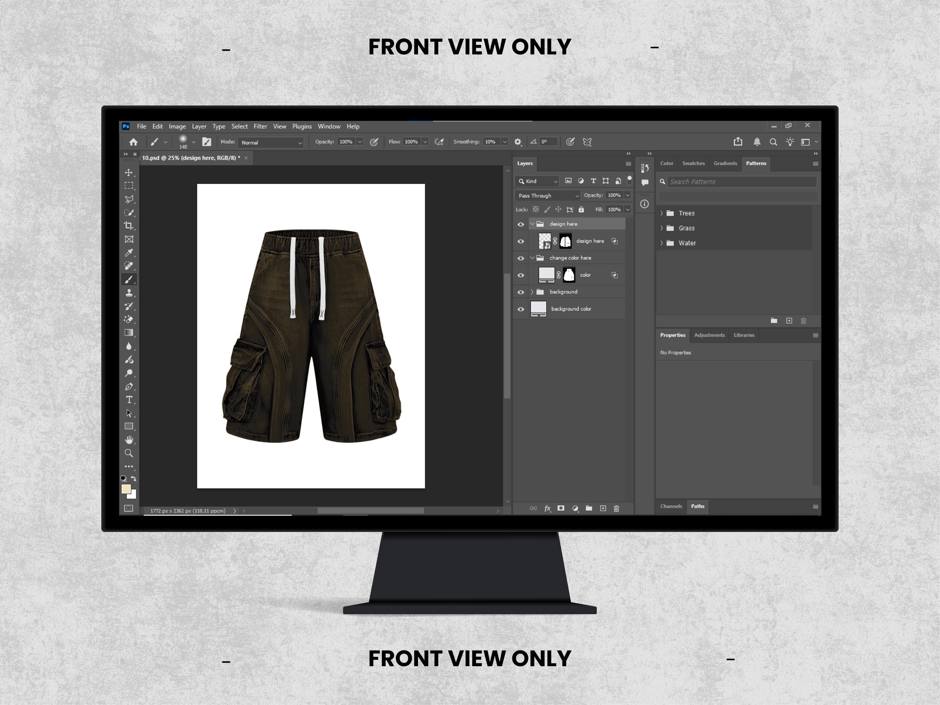 Realistic Bottoms Mockups Bundle | 100 Streetwear Sweatpants, jeans, jorts and shorts Clothing Mockup pack | Front View