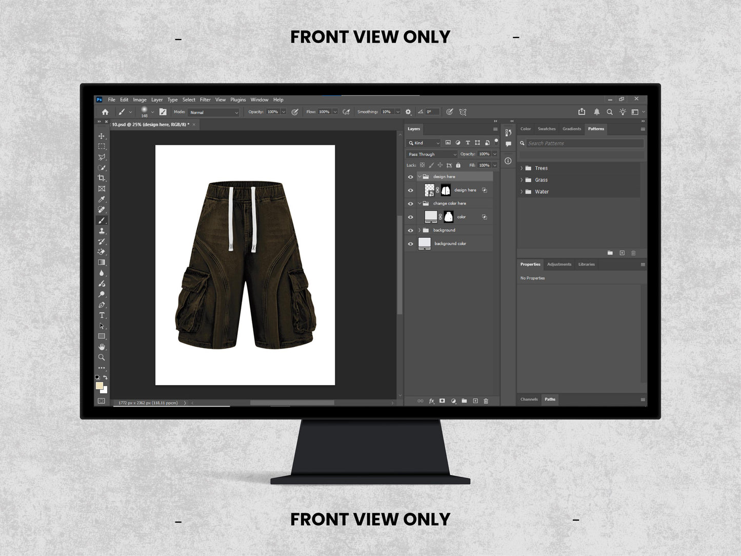 Realistic Bottoms Mockups Bundle | 100 Streetwear Sweatpants, jeans, jorts and shorts Clothing Mockup pack | Front View