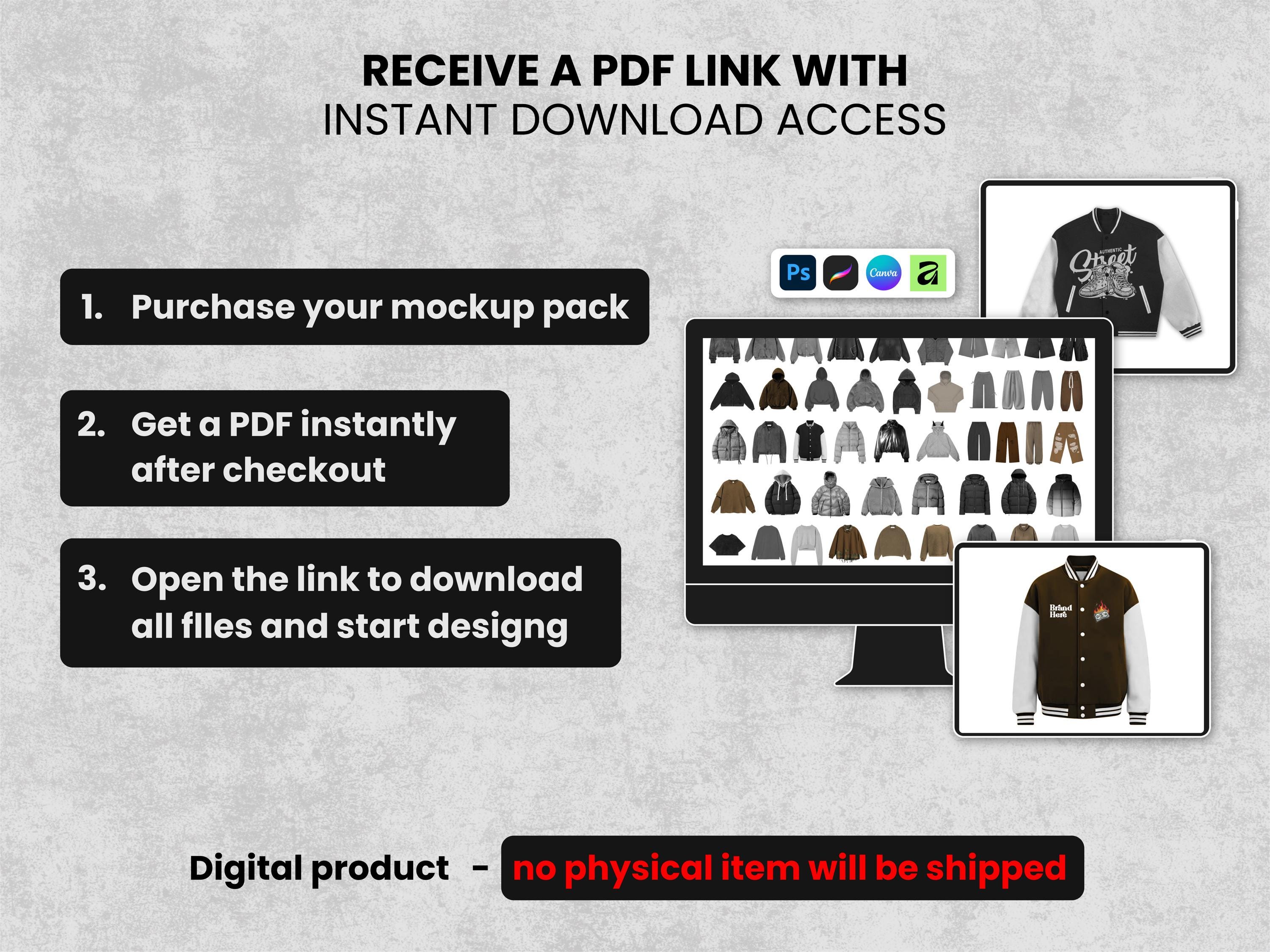 Realistic Bottoms Mockups Bundle | 100 Streetwear Sweatpants, jeans, jorts and shorts Clothing Mockup pack | Front View