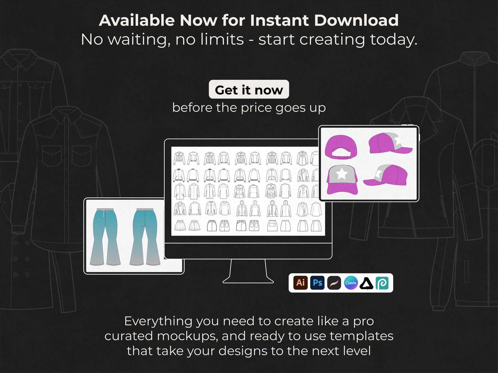 500 Women’s Activewear Mockup Pack | Vector Gymwear Templates | Mockups for Fitness Brands and Designers