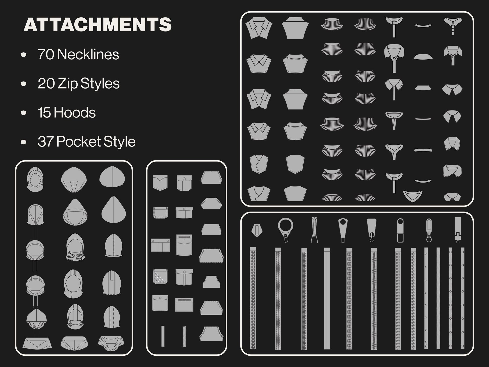 Streetwear vector mockups pack | 12,000+ clothing mockup combinations and a tech pack template Illustrator Procreate AI PNG SVG