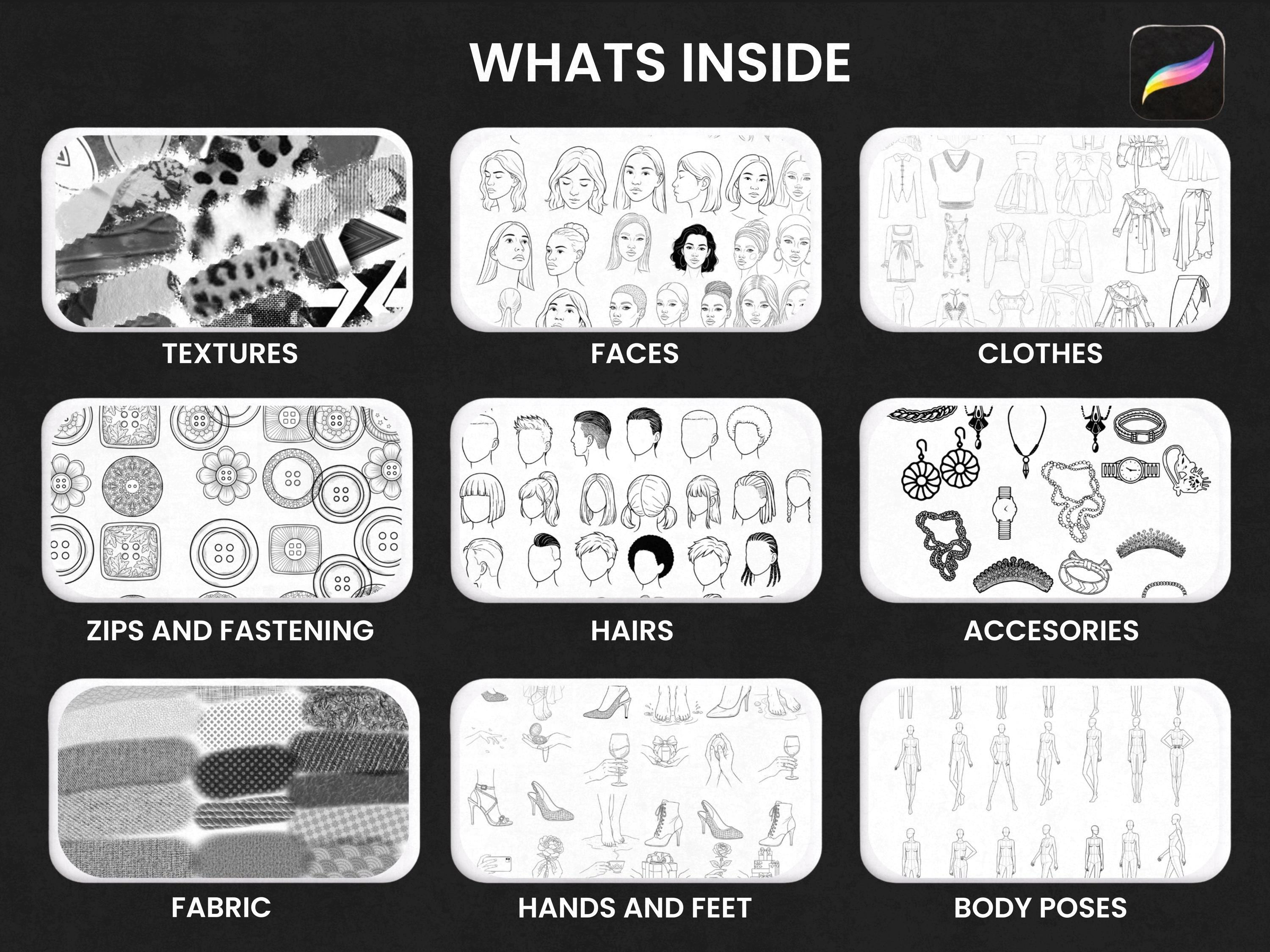 8,400+ Clothing Mockups Bundle, mega Fashion Designer Pack, Procreate Brushes, Streetwear Vector Mockups, Tech Pack Template, SVG PNG AI