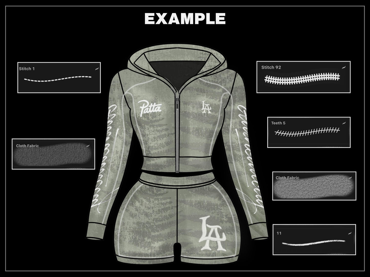 100+ Procreate stitch brushes | Realistic fashion stitches Brushset Clothing Design Brushes, Streetwear Brush-set files