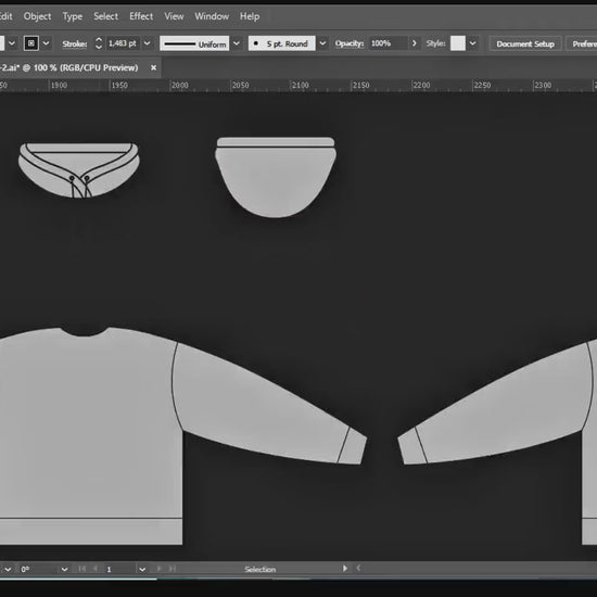 Streetwear vector mockups pack | 12,000+ clothing mockup combinations and a tech pack template  Illustrator Procreate AI PNG SVG