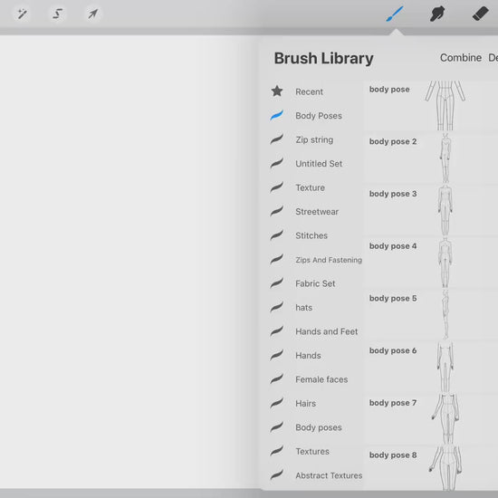 100 Female Body Pose Stamps for Procreate | Fashion Figure Poses & Illustration Templates
