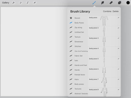 100 Female Body Pose Stamps for Procreate | Fashion Figure Poses & Illustration Templates